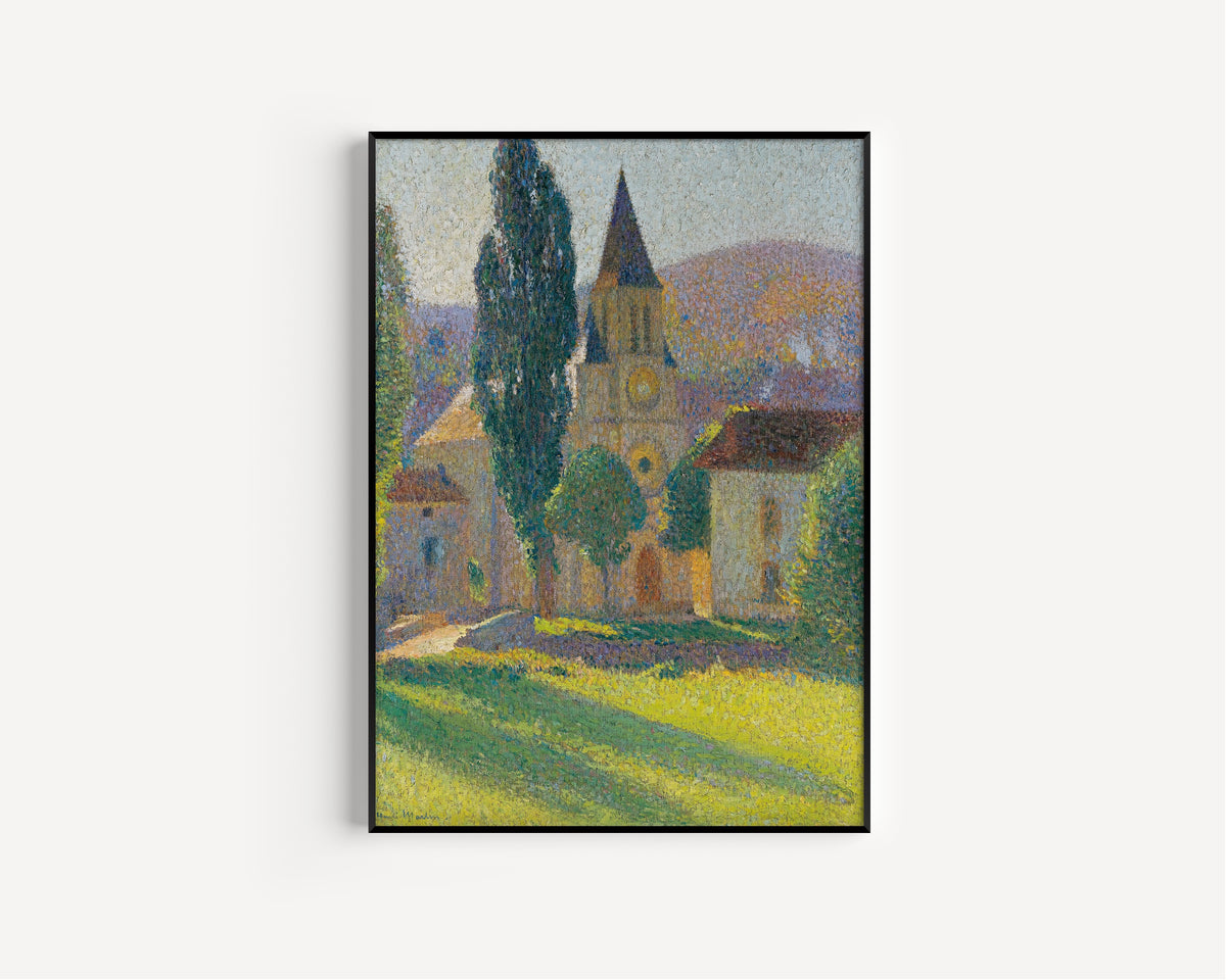 Henri Martin — L'Église de Labastide-du-Vert (Sunlit Lawn) | Pointillist Landscape Print