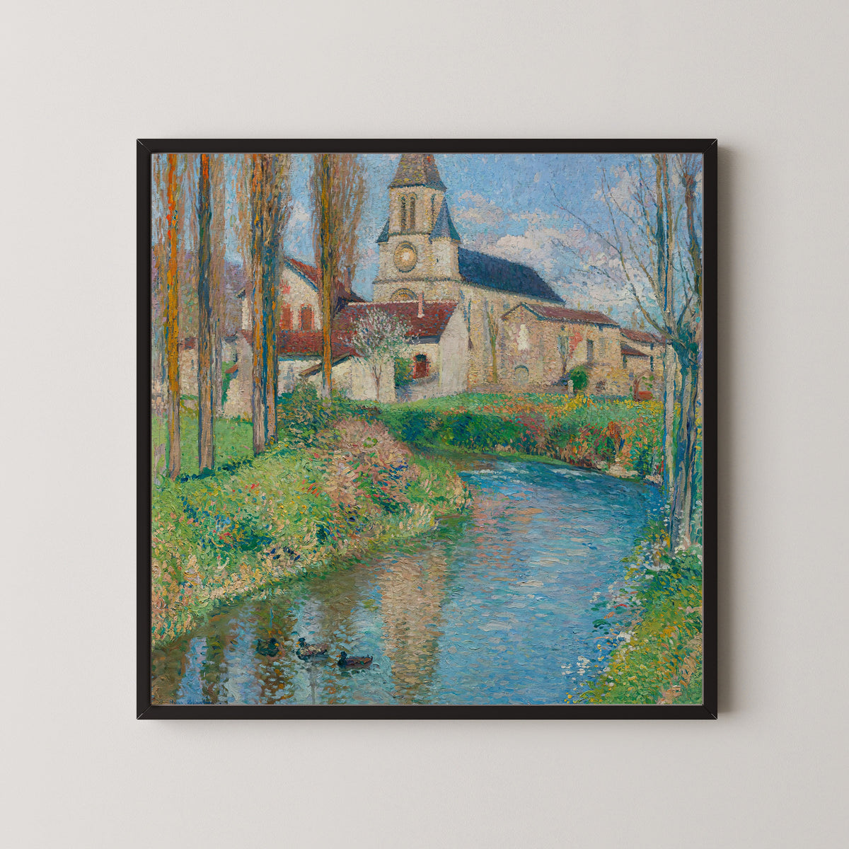Henri Martin — L'Église de Labastide-du-Vert (Three Ducks) | Pointillist Landscape Print