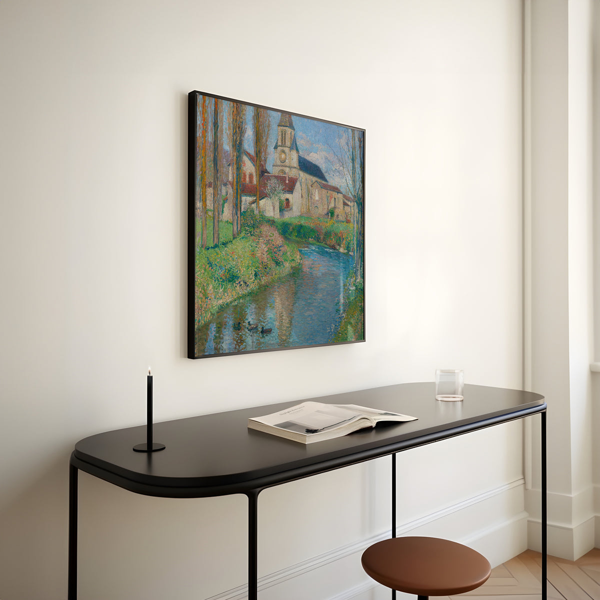 Henri Martin — L'Église de Labastide-du-Vert (Three Ducks) | Pointillist Landscape Print