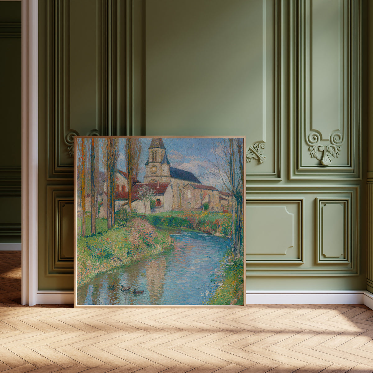 Henri Martin — L'Église de Labastide-du-Vert (Three Ducks) | Pointillist Landscape Print