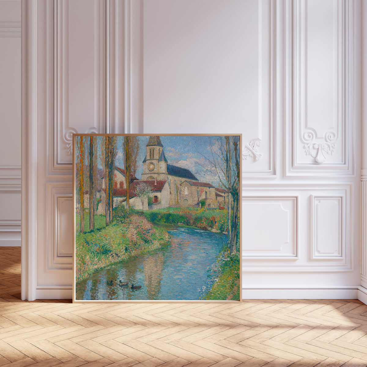 Henri Martin — L'Église de Labastide-du-Vert (Three Ducks) | Pointillist Landscape Print