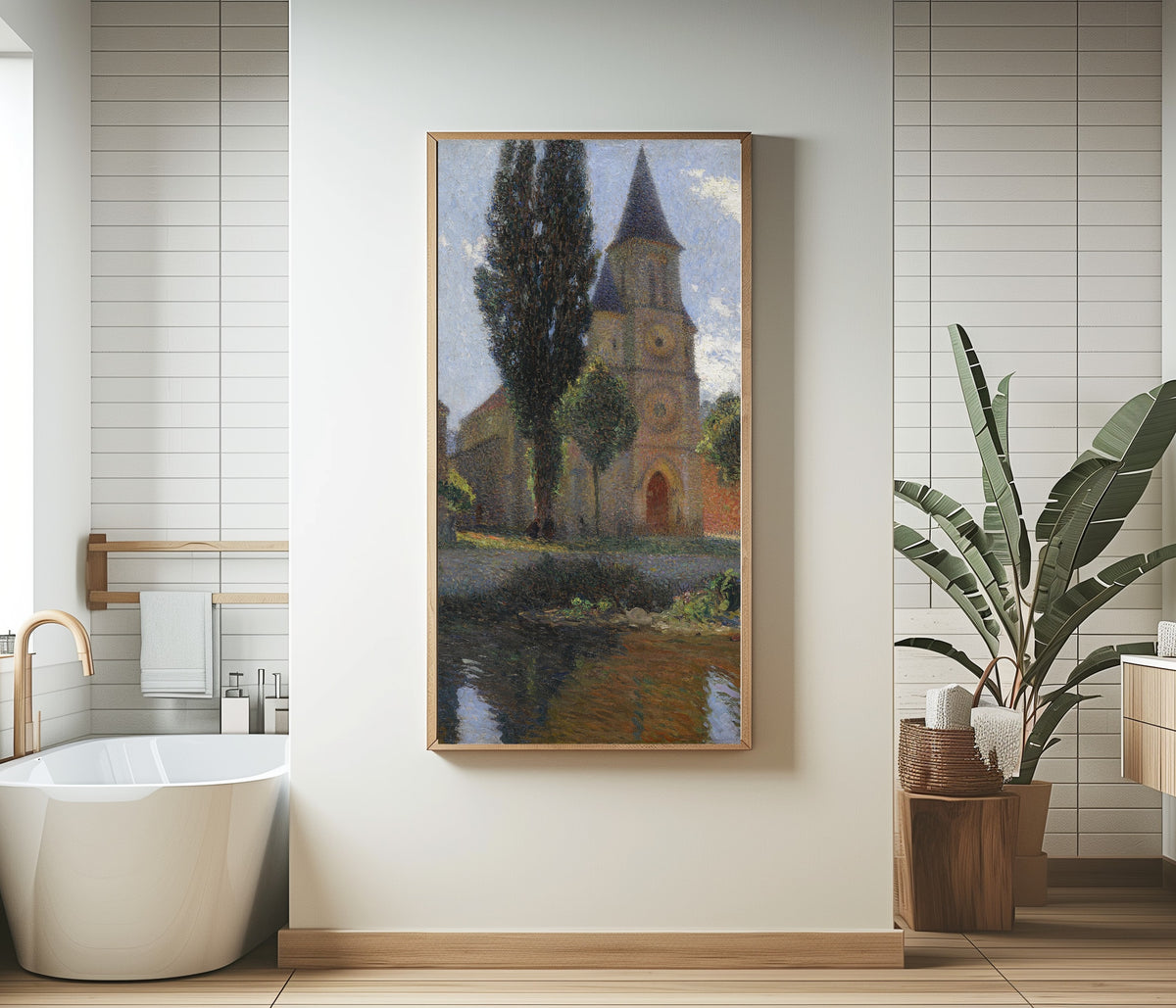 Henri Martin — L'Église de Labastide-du-Vert, un matin d'été | Pointillist Landscape Print
