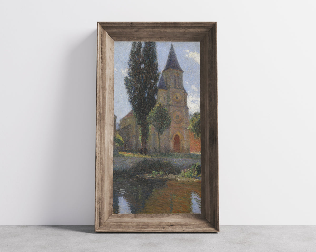 Henri Martin — L'Église de Labastide-du-Vert, un matin d'été | Pointillist Landscape Print