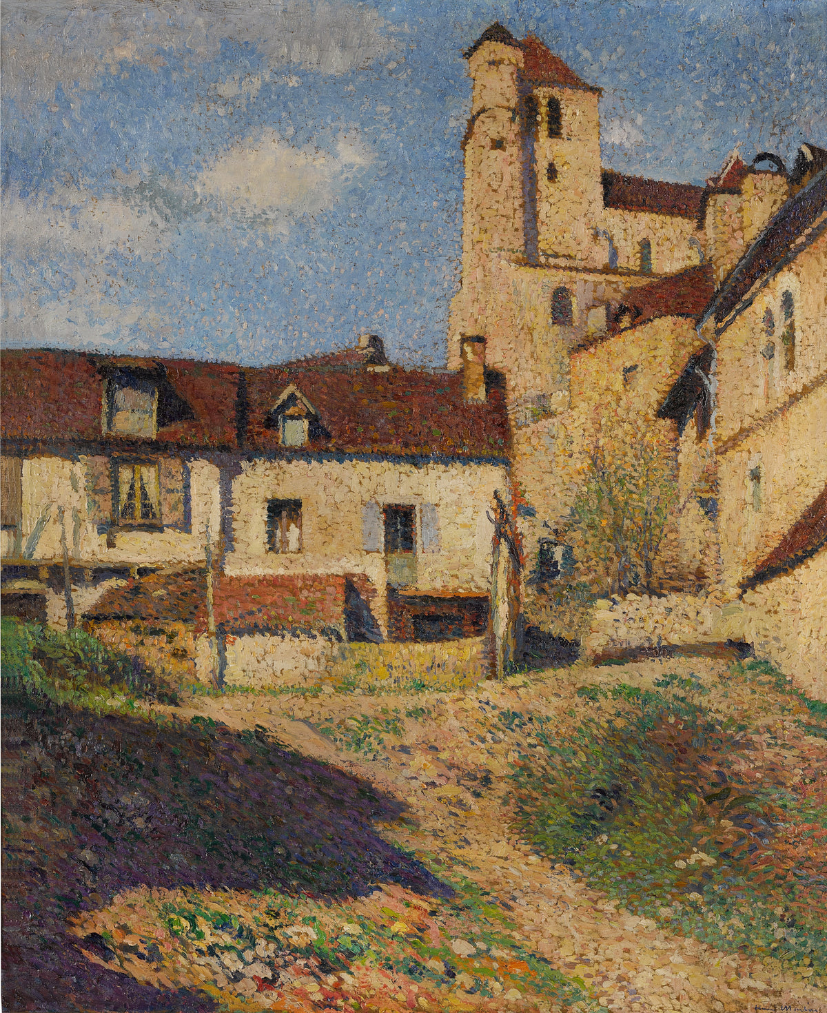 Henri Martin — L’Église et le village de Saint-Cirq-Lapopie | Pointillist Landscape Print