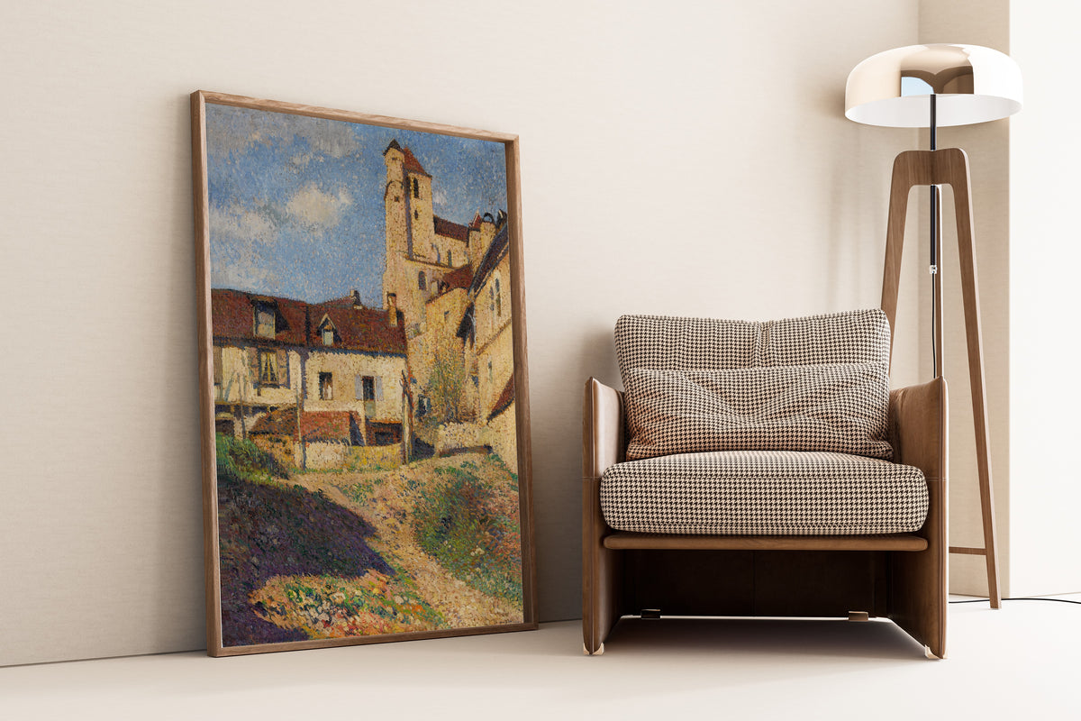 Henri Martin — L’Église et le village de Saint-Cirq-Lapopie | Pointillist Landscape Print