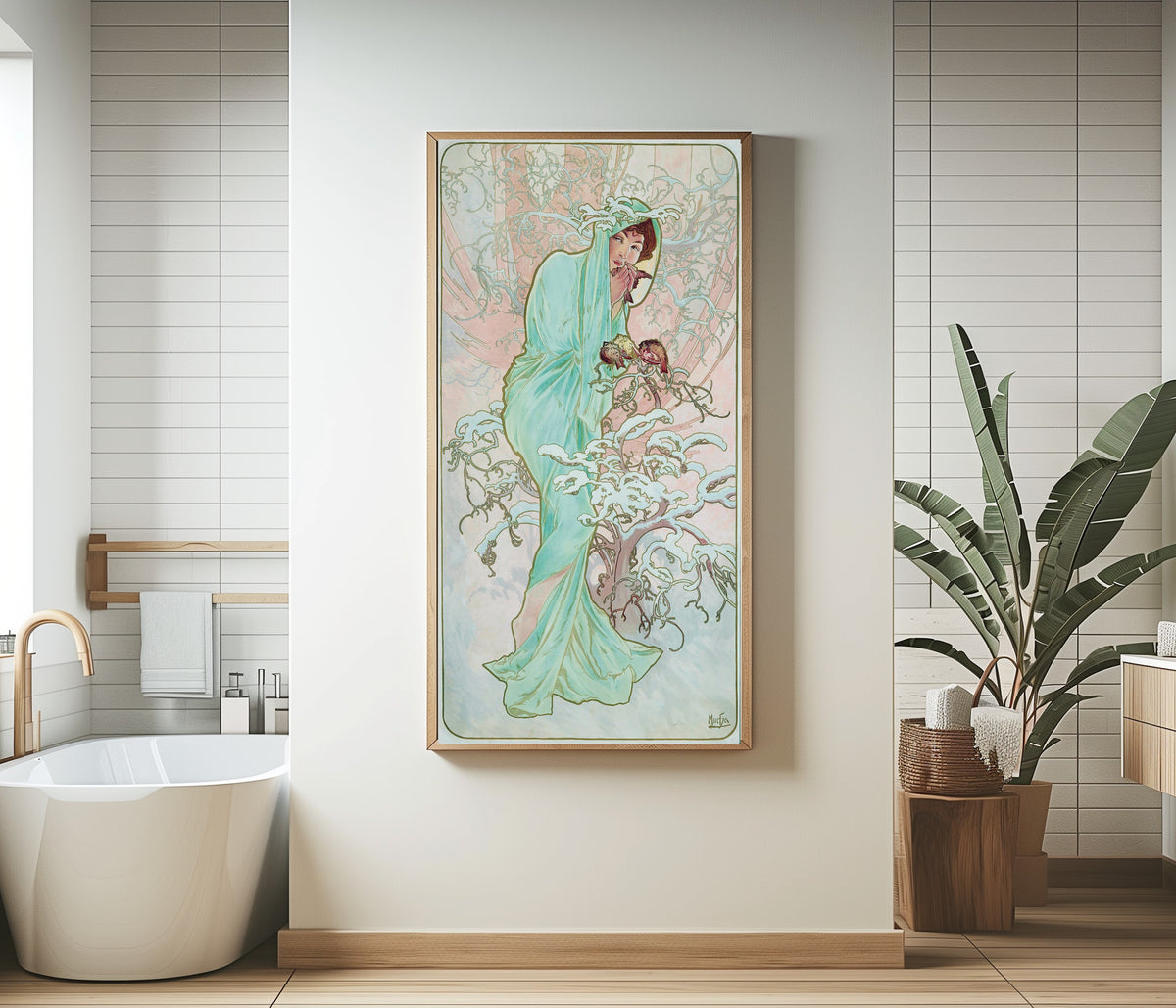 Alphonse Mucha — The Seasons: Winter | Art Nouveau Print