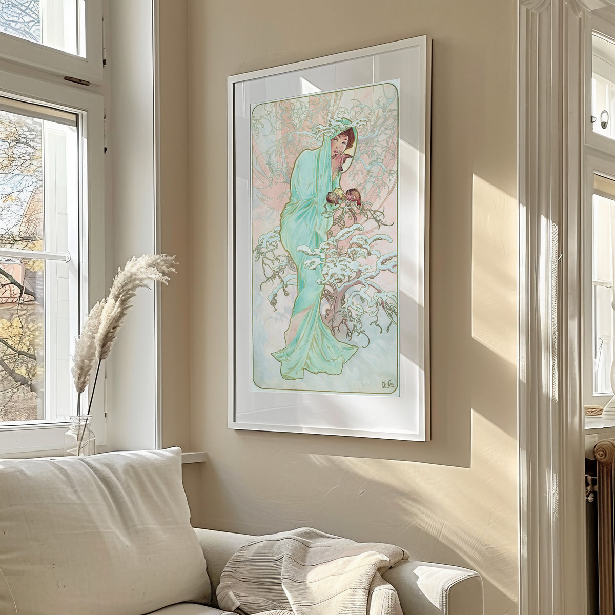 Alphonse Mucha — The Seasons: Winter | Art Nouveau Print