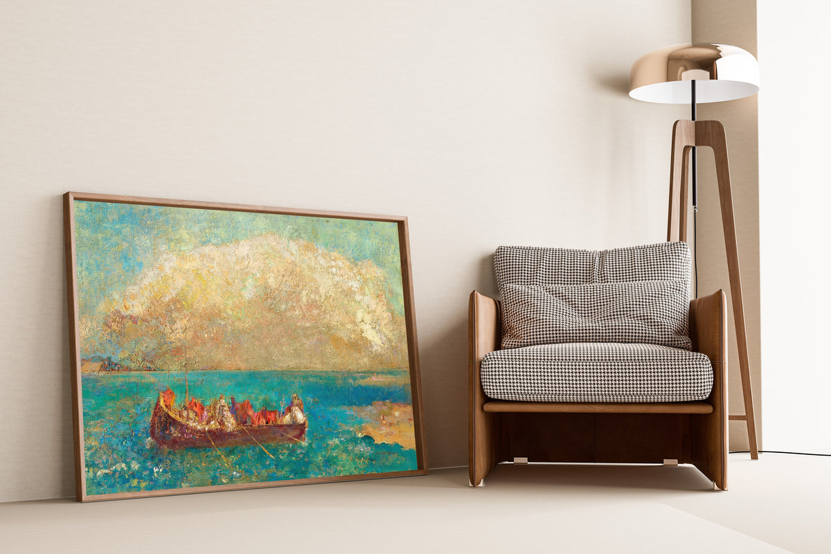 Odilon Redon — La Barque aux âmes inanimées | Symbolist Art Print