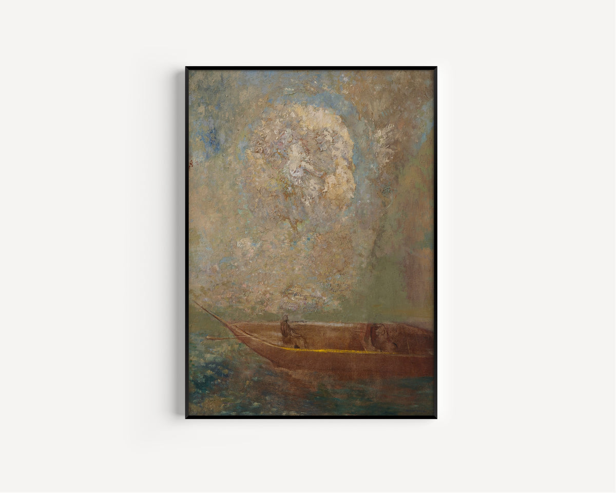 Odilon Redon — La Barque | Symbolist Art Print