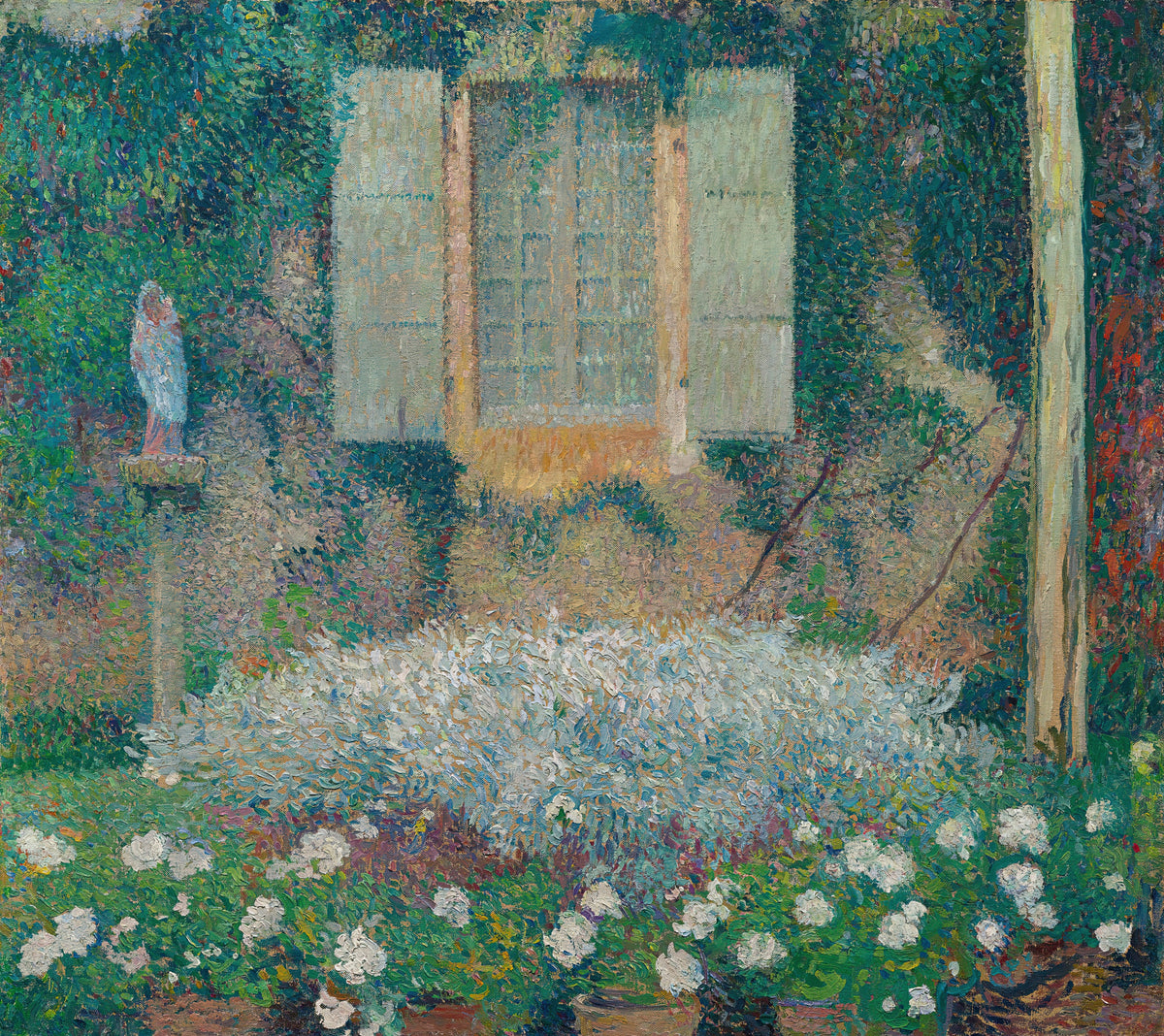 Henri Martin — La Fenêtre de la cuisine sur le jardin à Marquayrol | Pointillist Landscape Print