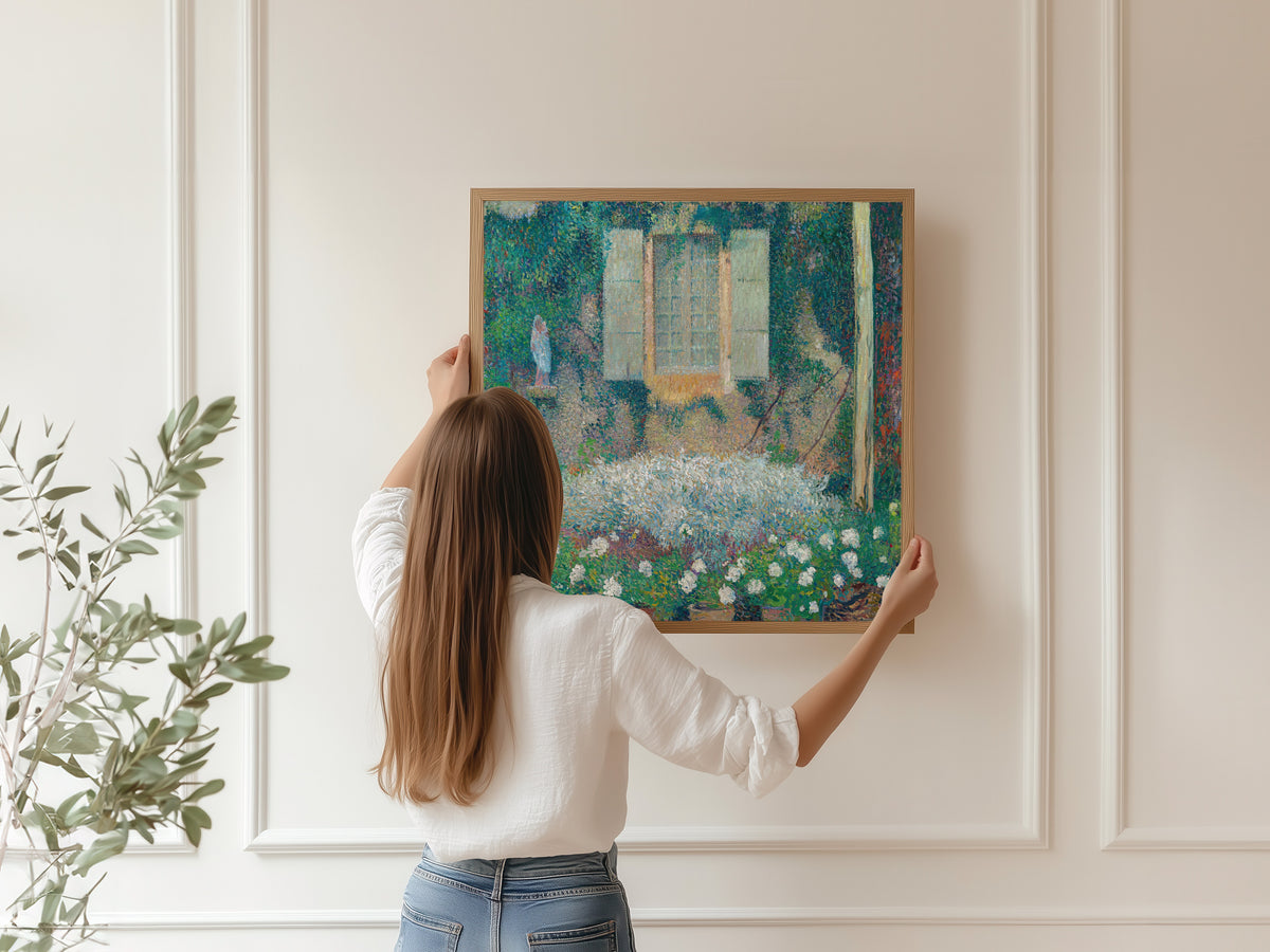 Henri Martin — La Fenêtre de la cuisine sur le jardin à Marquayrol | Pointillist Landscape Print