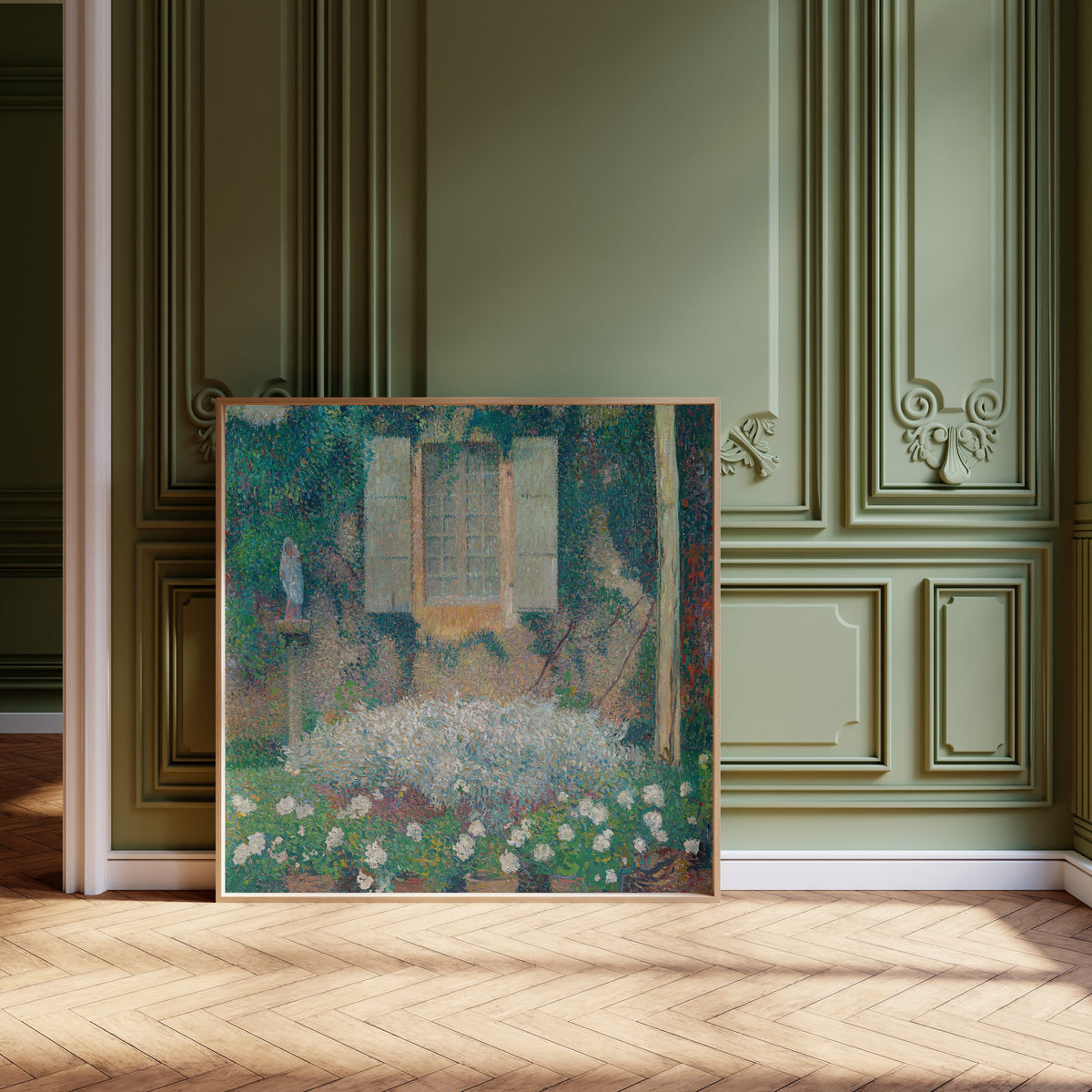 Henri Martin — La Fenêtre de la cuisine sur le jardin à Marquayrol | Pointillist Landscape Print