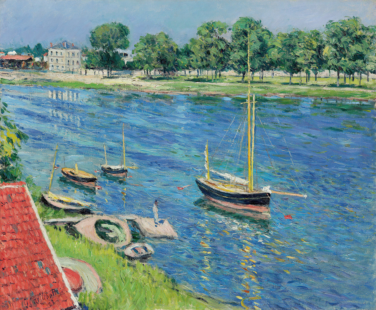 Gustave Caillebotte — La Seine à Argenteuil, bateaux au mouillage | Fine Art Print