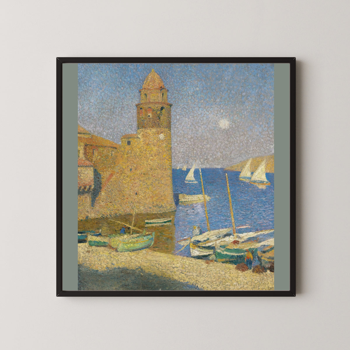 Henri Martin — La Tour de Collioure, lever de lune | Pointillist Landscape Print