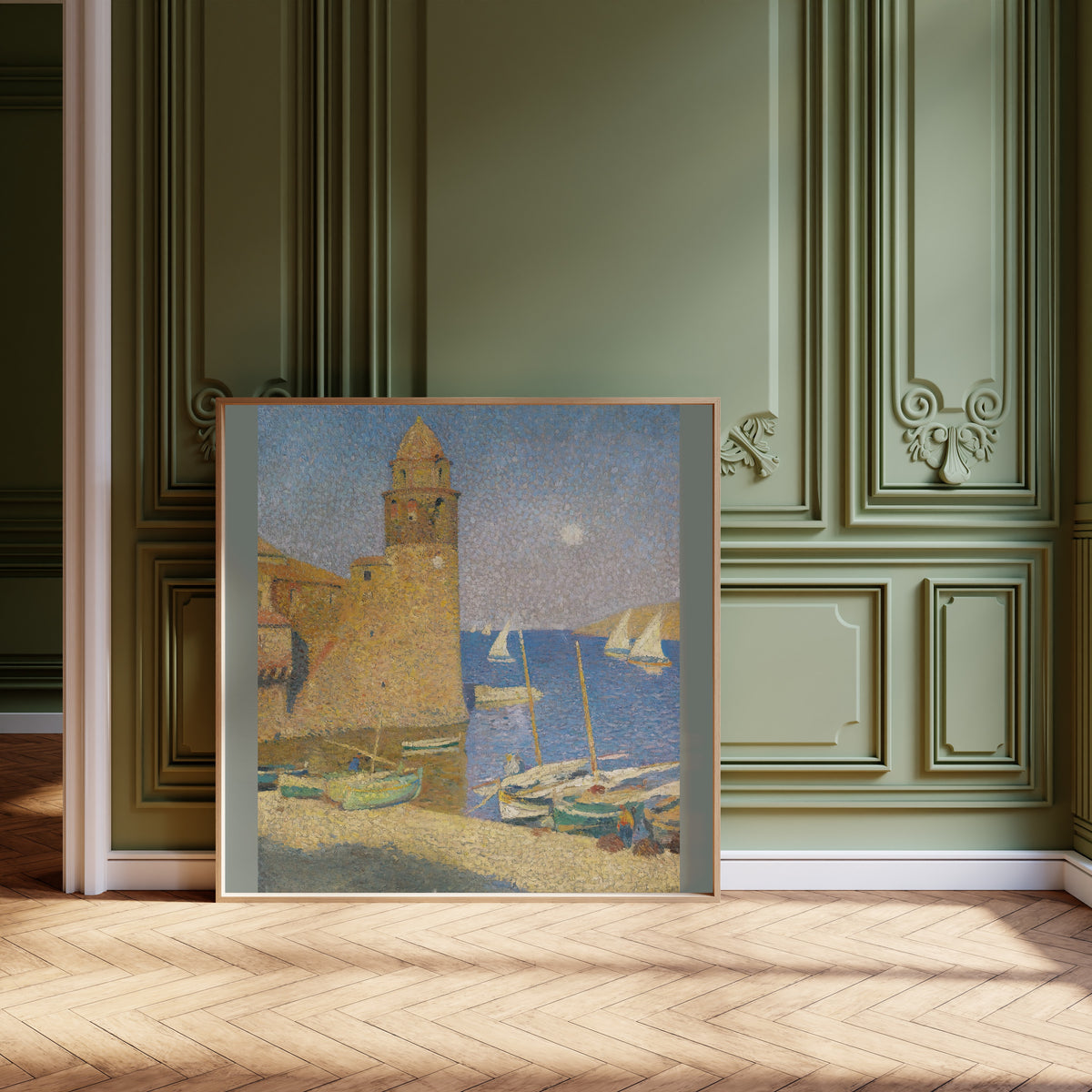 Henri Martin — La Tour de Collioure, lever de lune | Pointillist Landscape Print