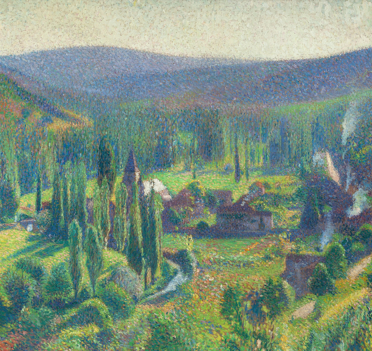 Henri Martin — La Vallée du Vert à Labastide-du-Vert | Pointillist Landscape Print