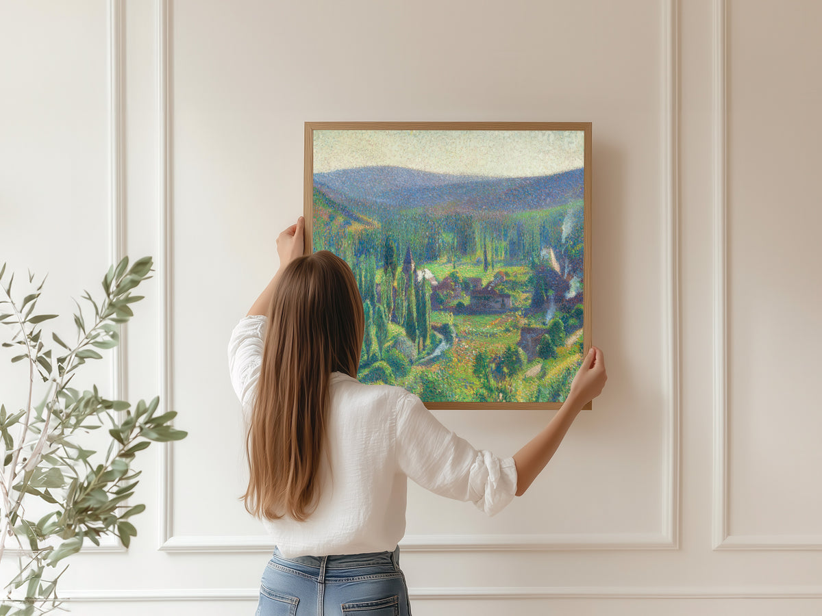Henri Martin — La Vallée du Vert à Labastide-du-Vert | Pointillist Landscape Print