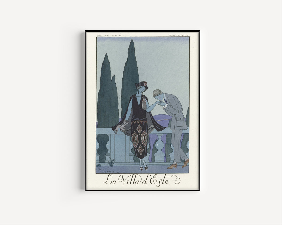 George Barbier — La Villa d'Este | Art Deco Fashion Print