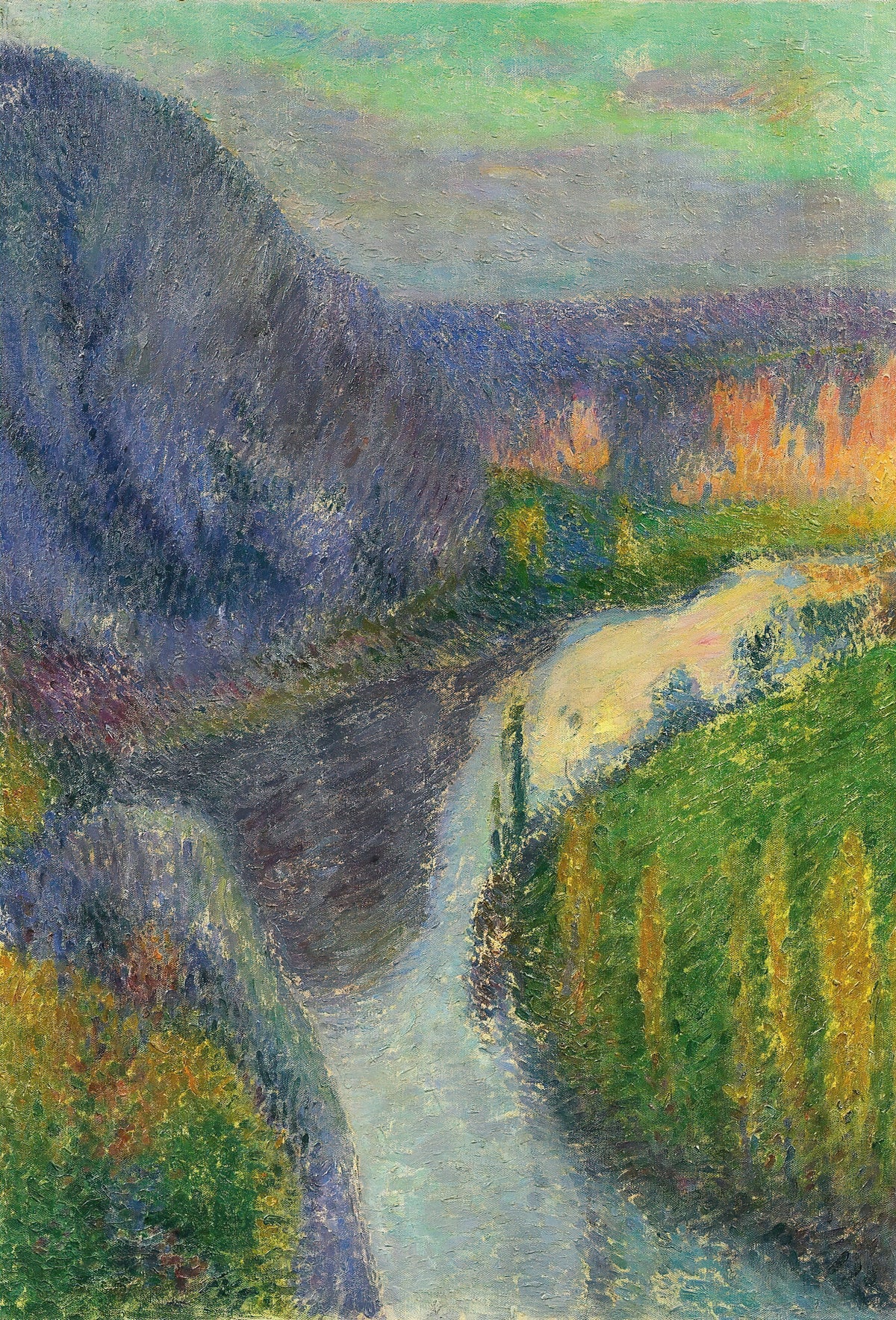 Henri Martin — La vallée du Lot, près de Saint-Cirq Lapopie | Pointillist Landscape Print
