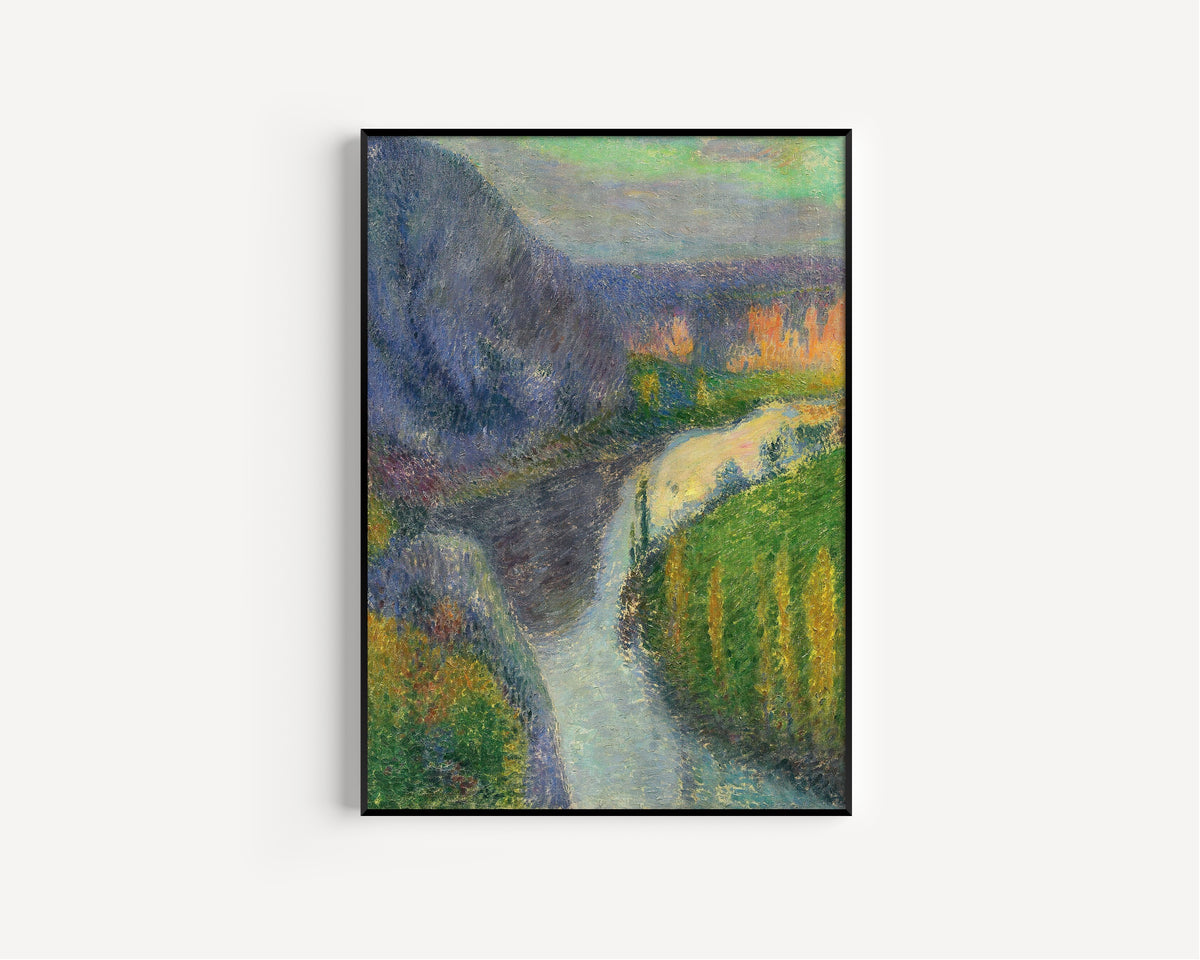 Henri Martin — La vallée du Lot, près de Saint-Cirq Lapopie | Pointillist Landscape Print