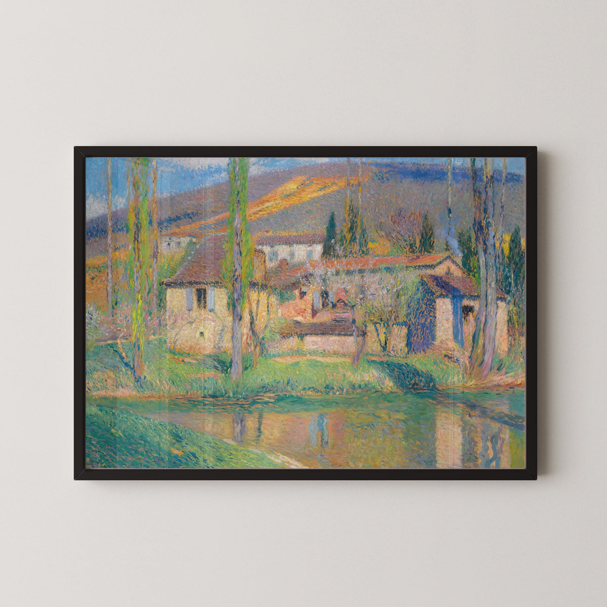 Henri Martin — Labastide-du-Vert (Houses Reflected in the River) | Pointillist Landscape Print