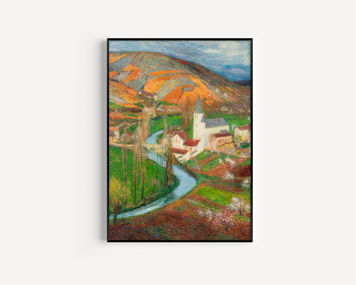 Henri Martin — Labastide-du-Vert au printemps depuis le jardin de Marquayrol | Pointillist Landscape Print