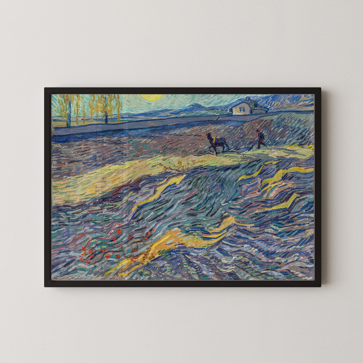 Vincent van Gogh — Enclosed Field with Ploughman (Rising Sun) | Fine Art Print