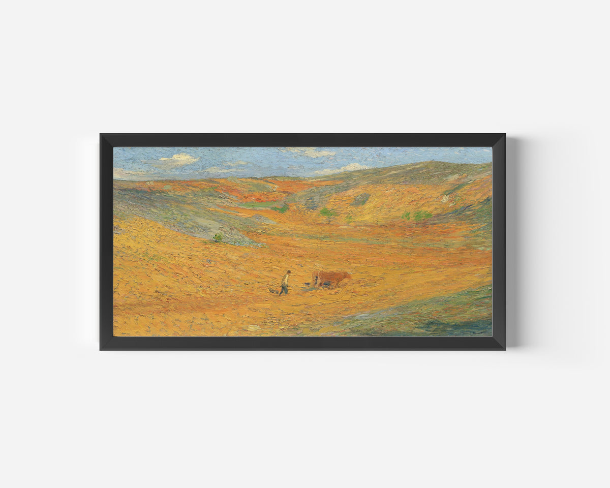 Henri Martin — Laboureur au fond d’une combe | Pointillist Landscape Print