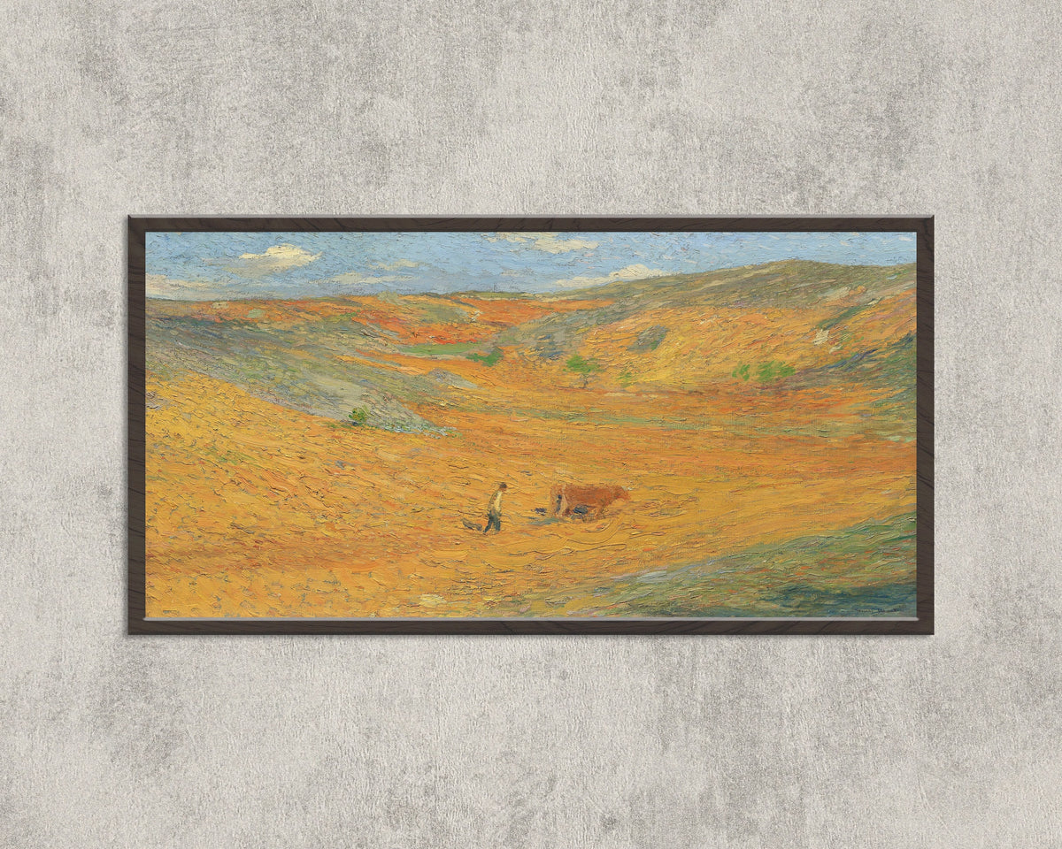 Henri Martin — Laboureur au fond d’une combe | Pointillist Landscape Print