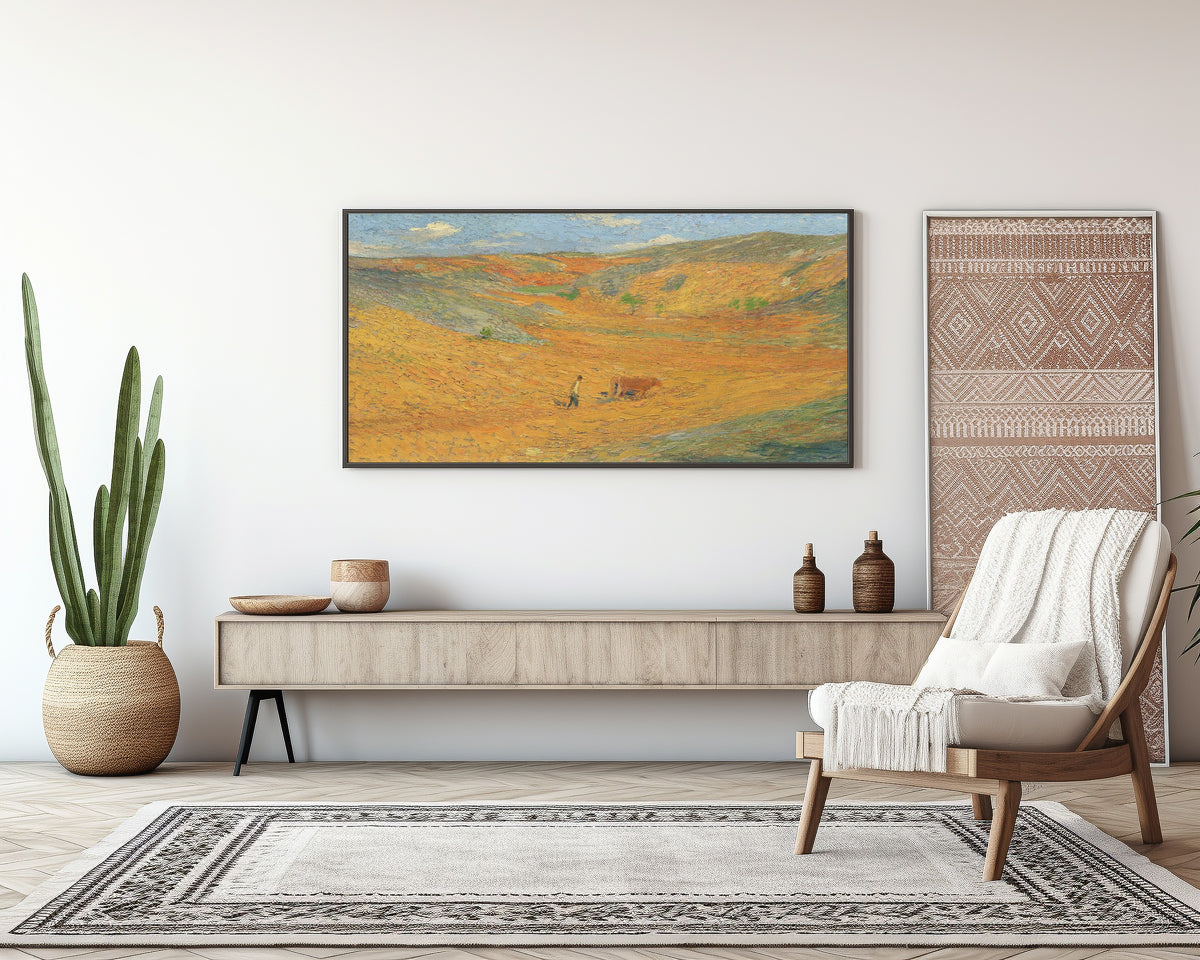 Henri Martin — Laboureur au fond d’une combe | Pointillist Landscape Print