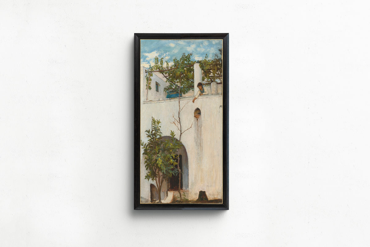 John William Waterhouse — Lady on a Balcony, Capri | Pre-Raphaelite Art Print