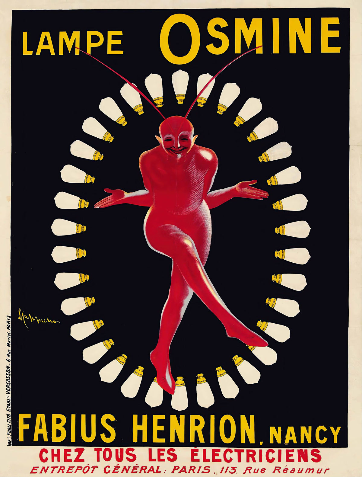 Leonetto Cappiello — Lampe Osmine | Vintage Poster Print