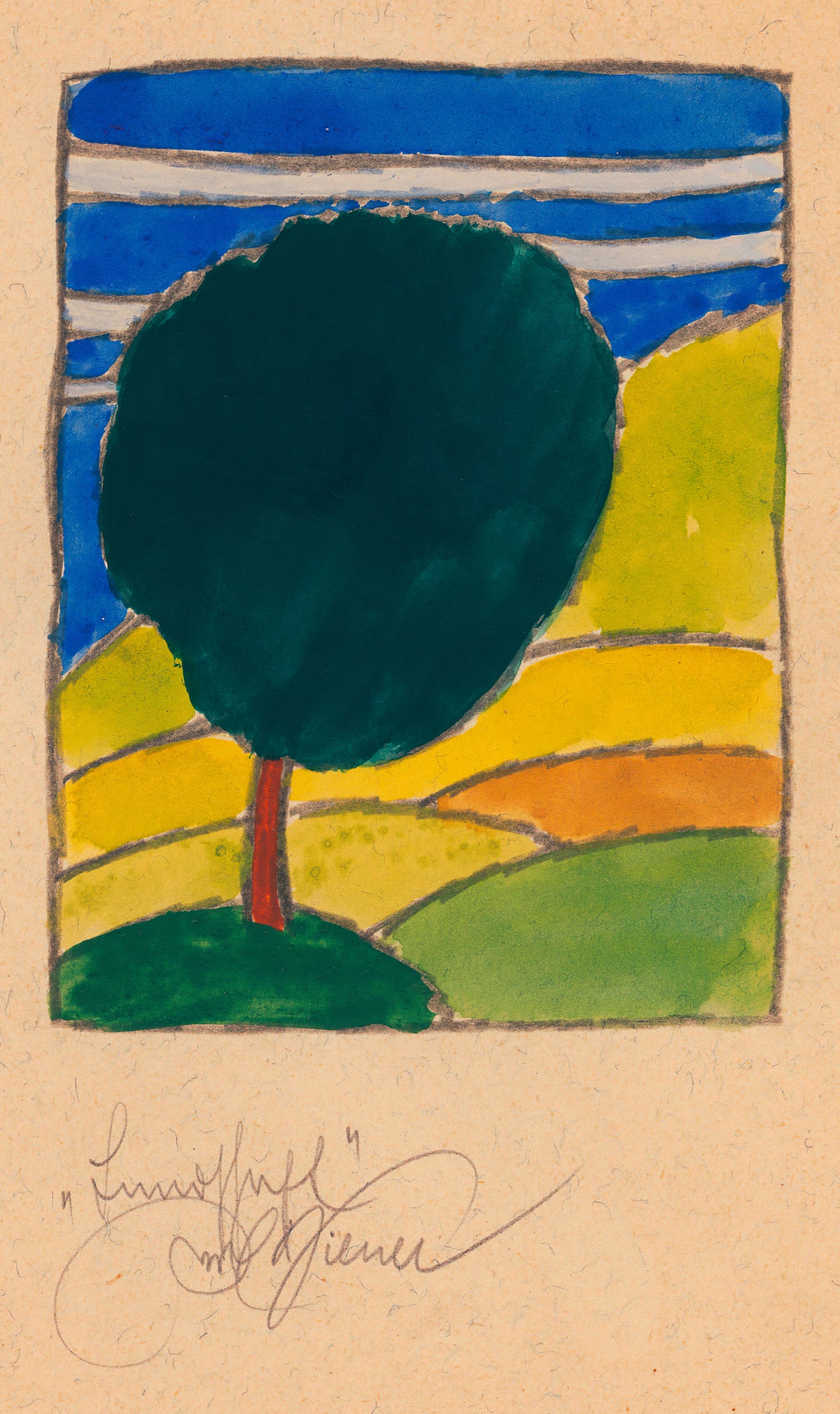 Karl Wiener — Landschaft (Landscape) | Modernist Landscape Print