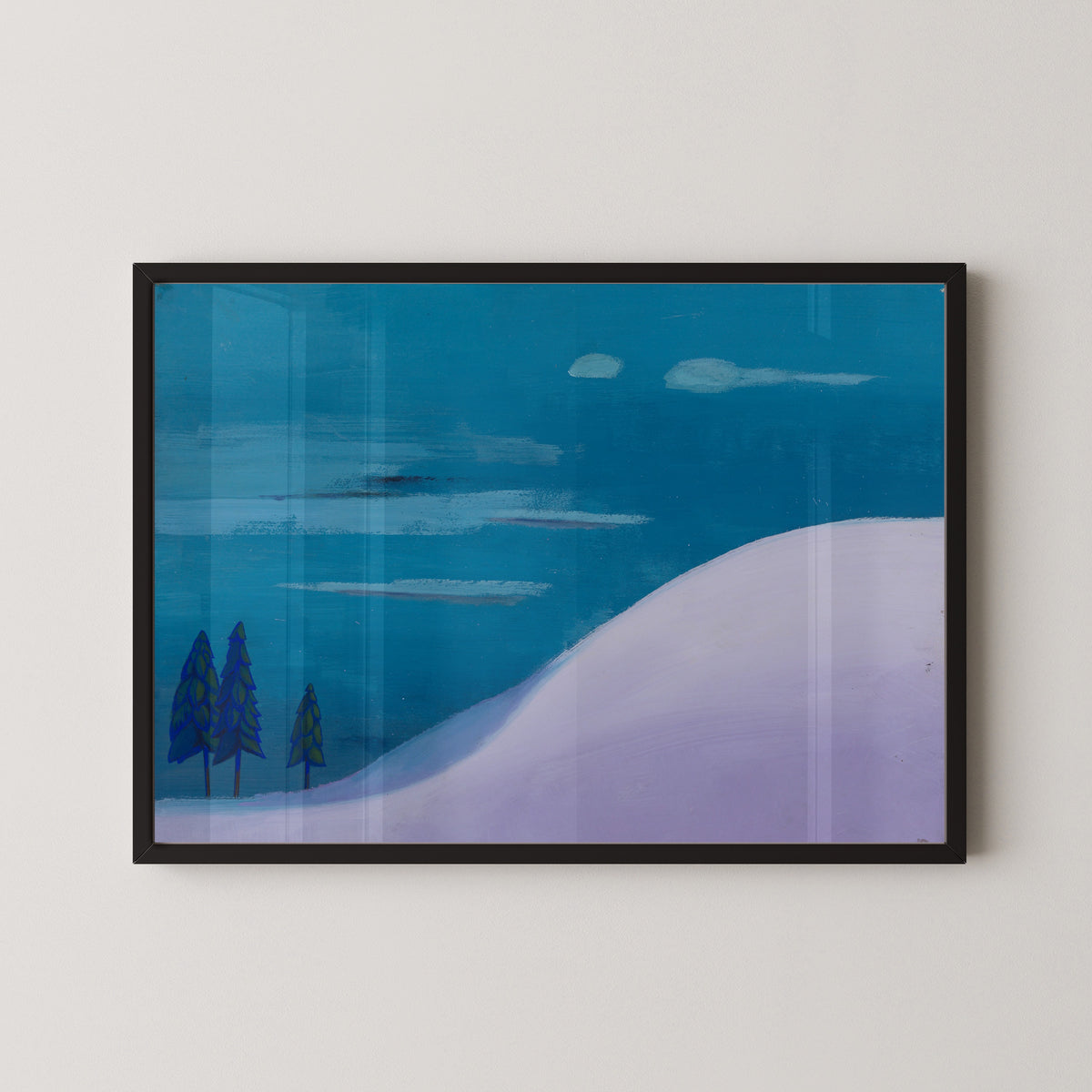 Karl Wiener — Landschaft in Blau-Lila (Landscape in Blue and Lilac) | Modernist Landscape Print
