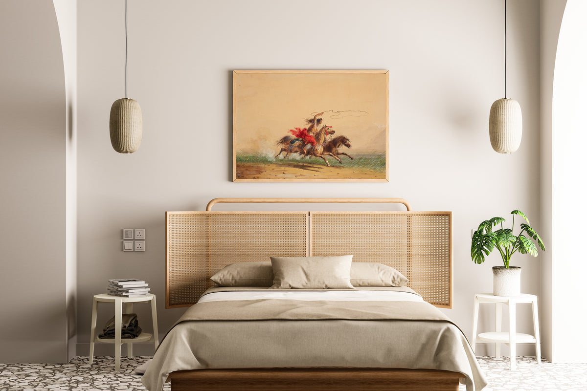 Alfred Jacob Miller — Lassoing Wild Horses | Western Art Print