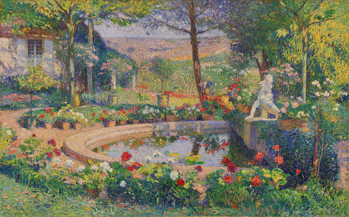 Henri Martin — Le Bassin principal du parc de Marquayrol à Labastide-du-Vert | Pointillist Landscape Print