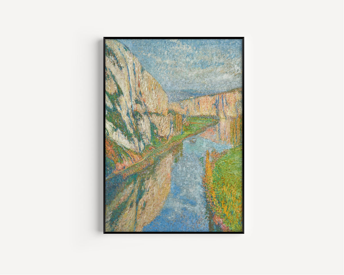 Henri Martin — Le Lot aux pieds des falaises de Saint-Cirq-Lapopie | Pointillist Landscape Print