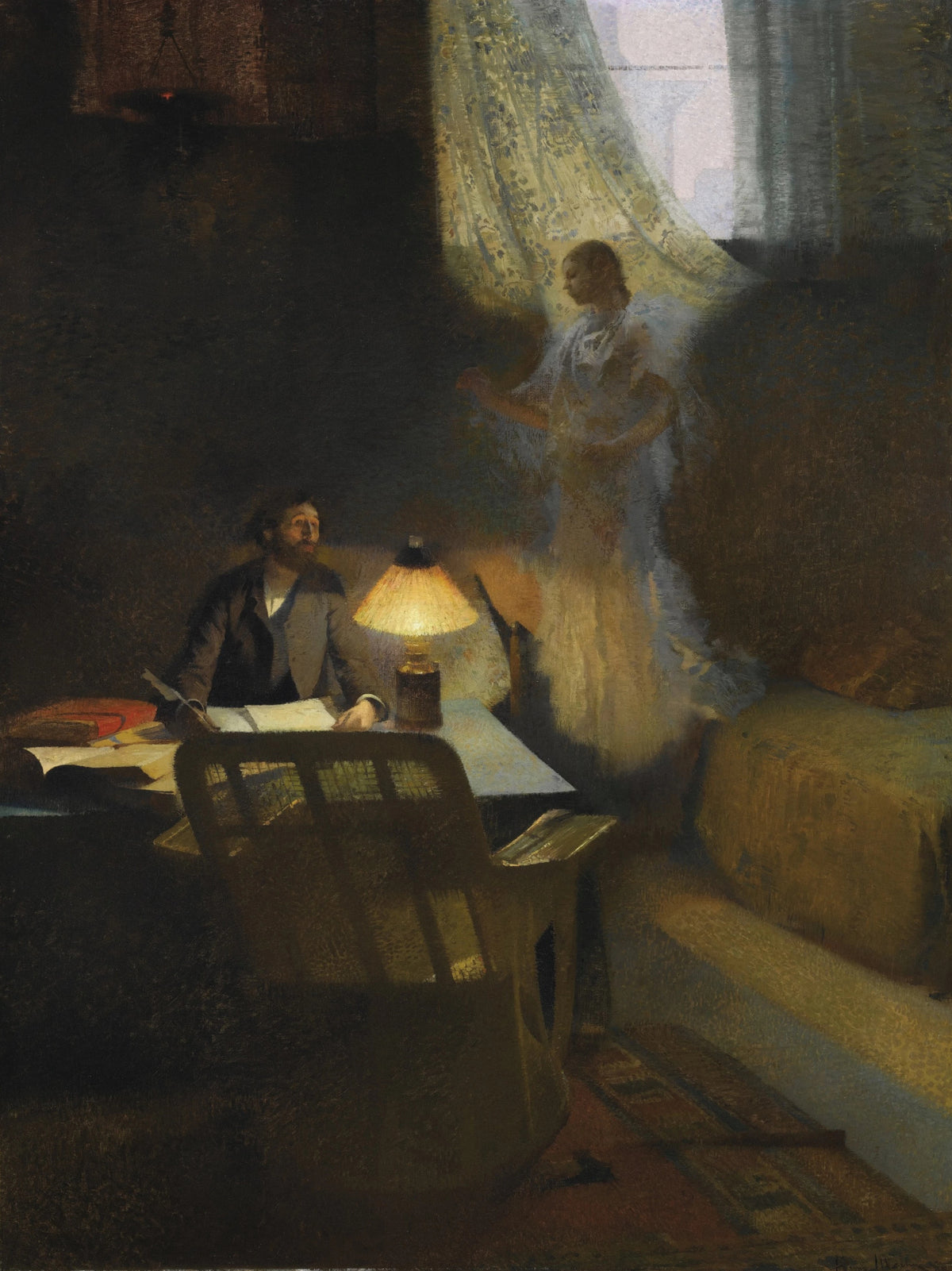Henri Martin — Le Philosophe ou L'Inspiration du poète | Symbolist Art Print