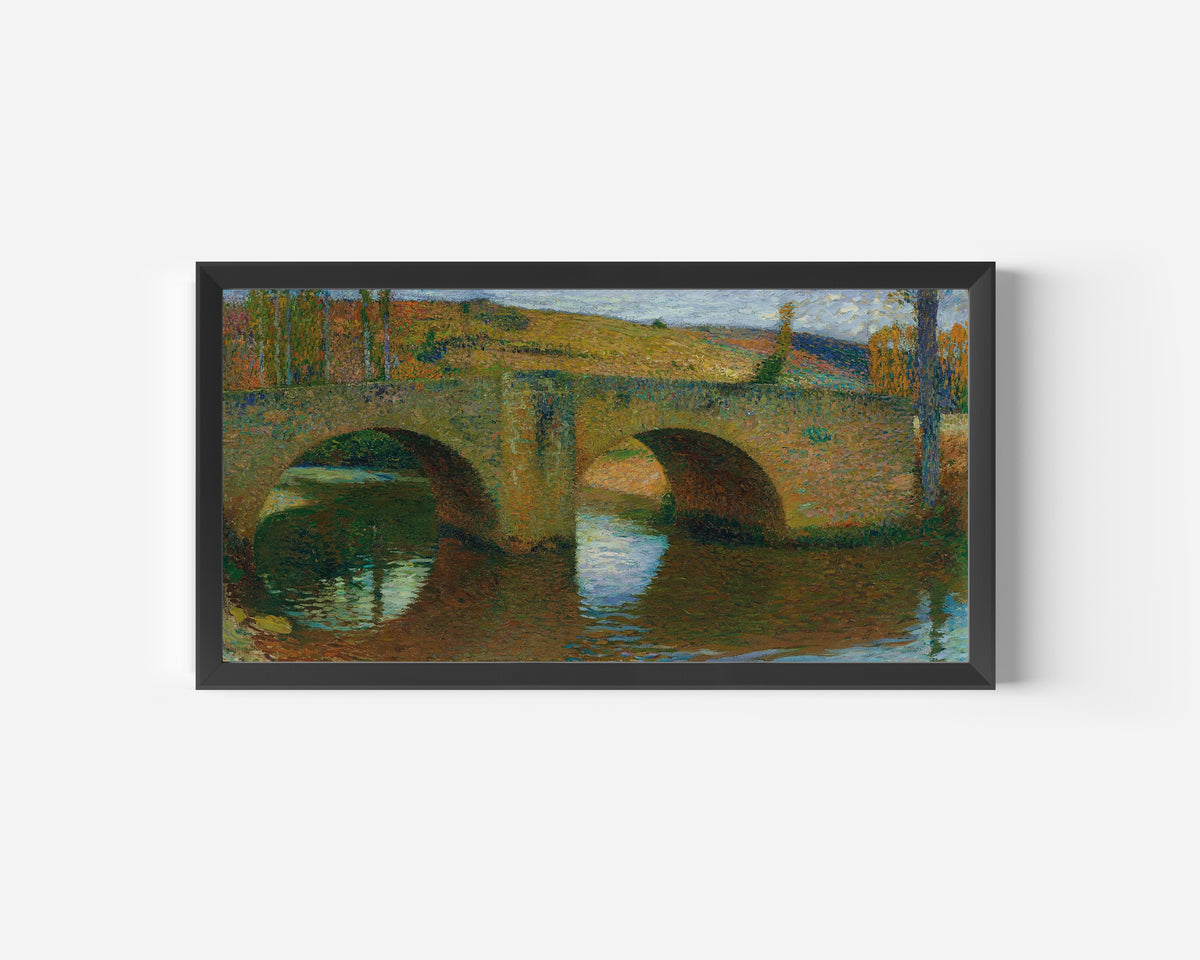 Henri Martin — Le Pont de Labastide-du-Vert (un jour de printemps, ciel couvert) | Pointillist Landscape Print