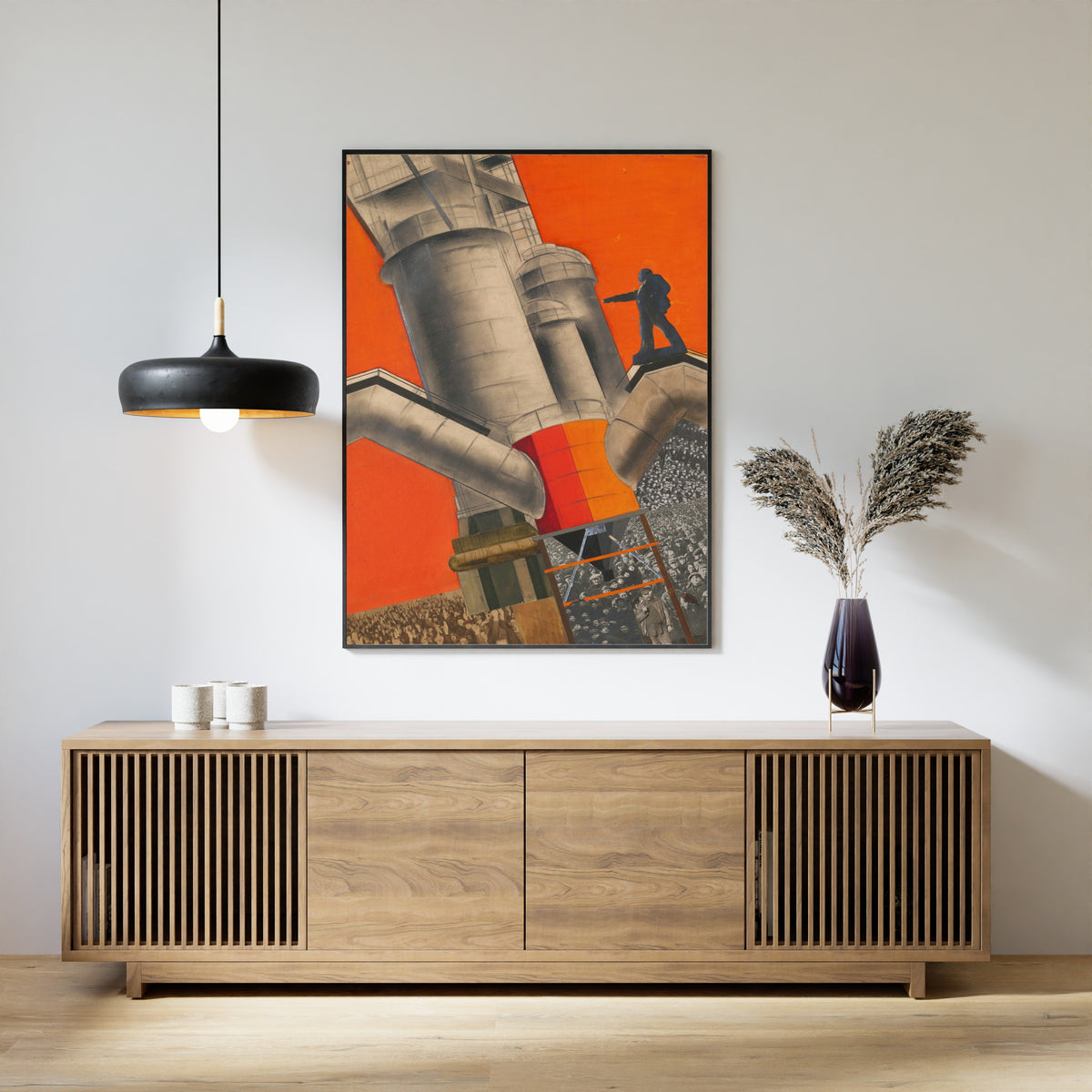 Gustav Klutsis — Lenin and Socialist Reconstruction (Design for a Poster) | Soviet Constructivist Design Print