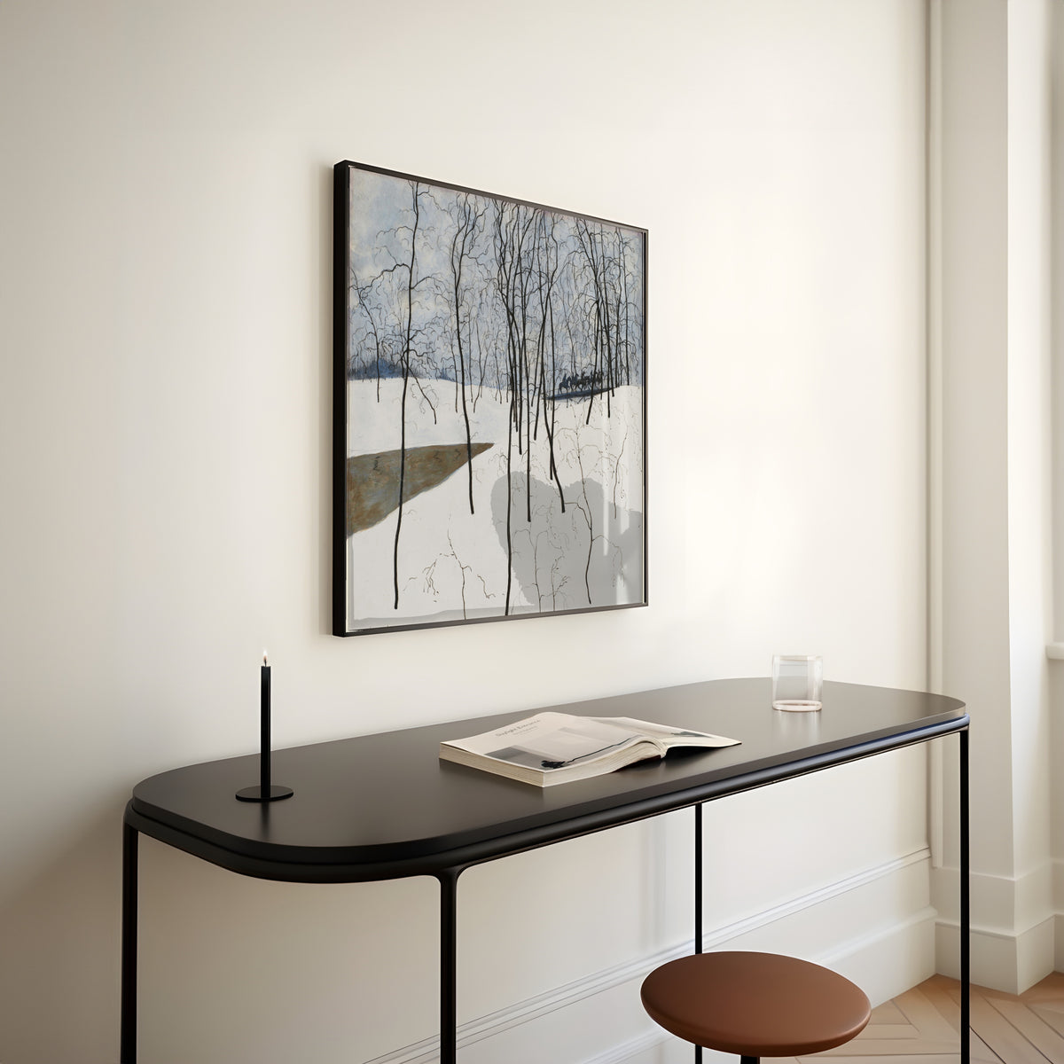 Léon Spilliaert — Les Cavaliers dans la neige | Symbolist Art Print