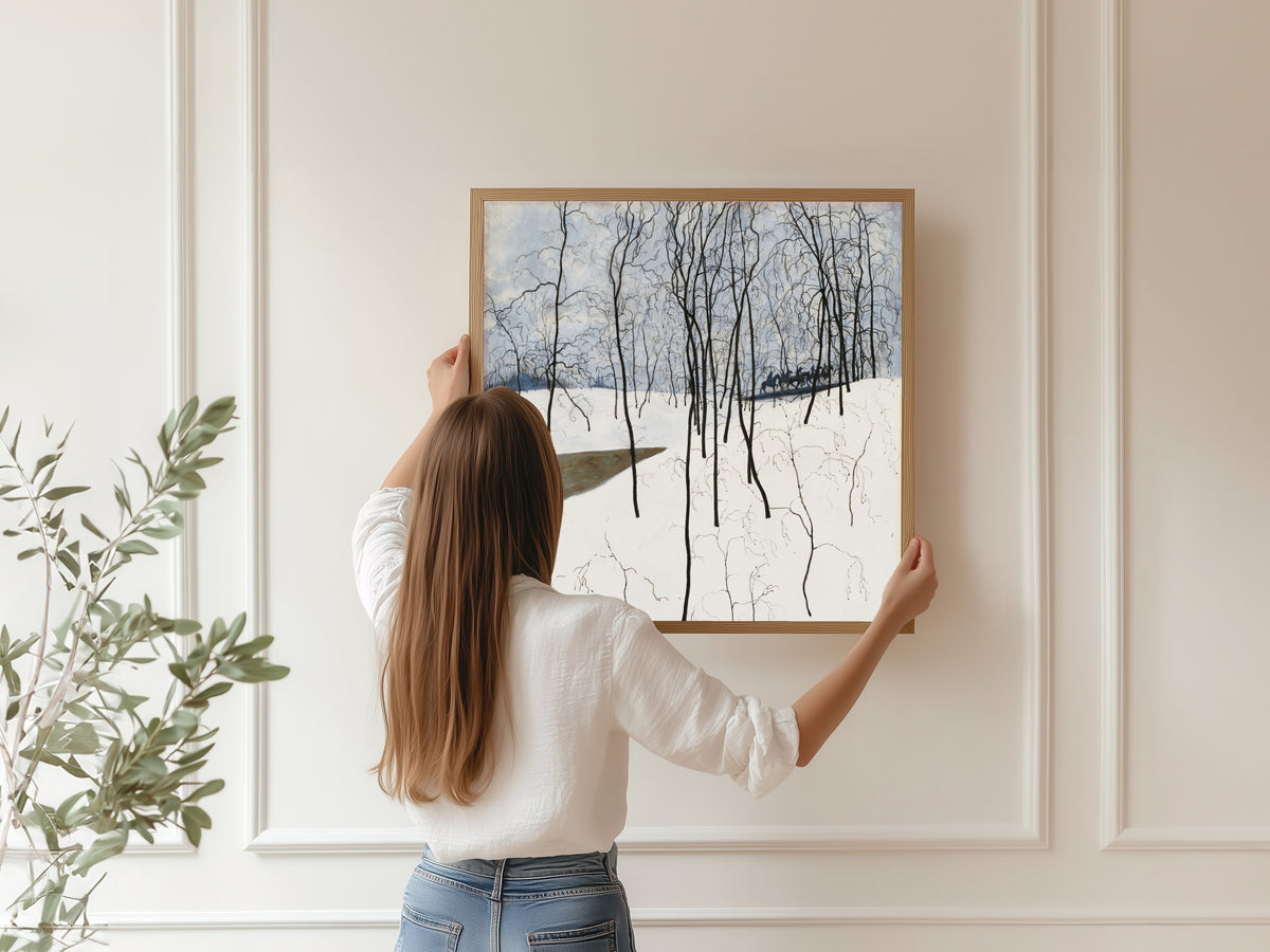 Léon Spilliaert — Les Cavaliers dans la neige | Symbolist Art Print