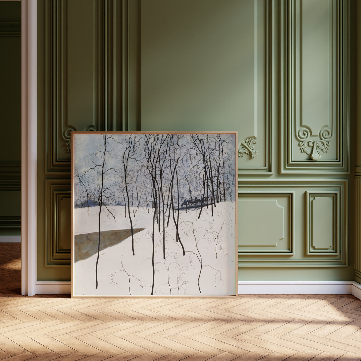 Léon Spilliaert — Les Cavaliers dans la neige | Symbolist Art Print