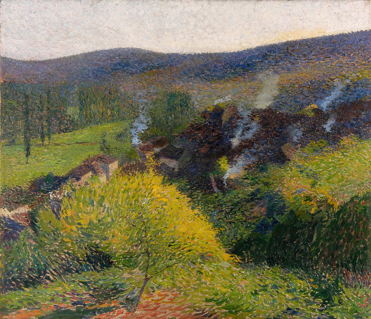 Henri Martin — Les Chaumières au soir | Pointillist Landscape Print
