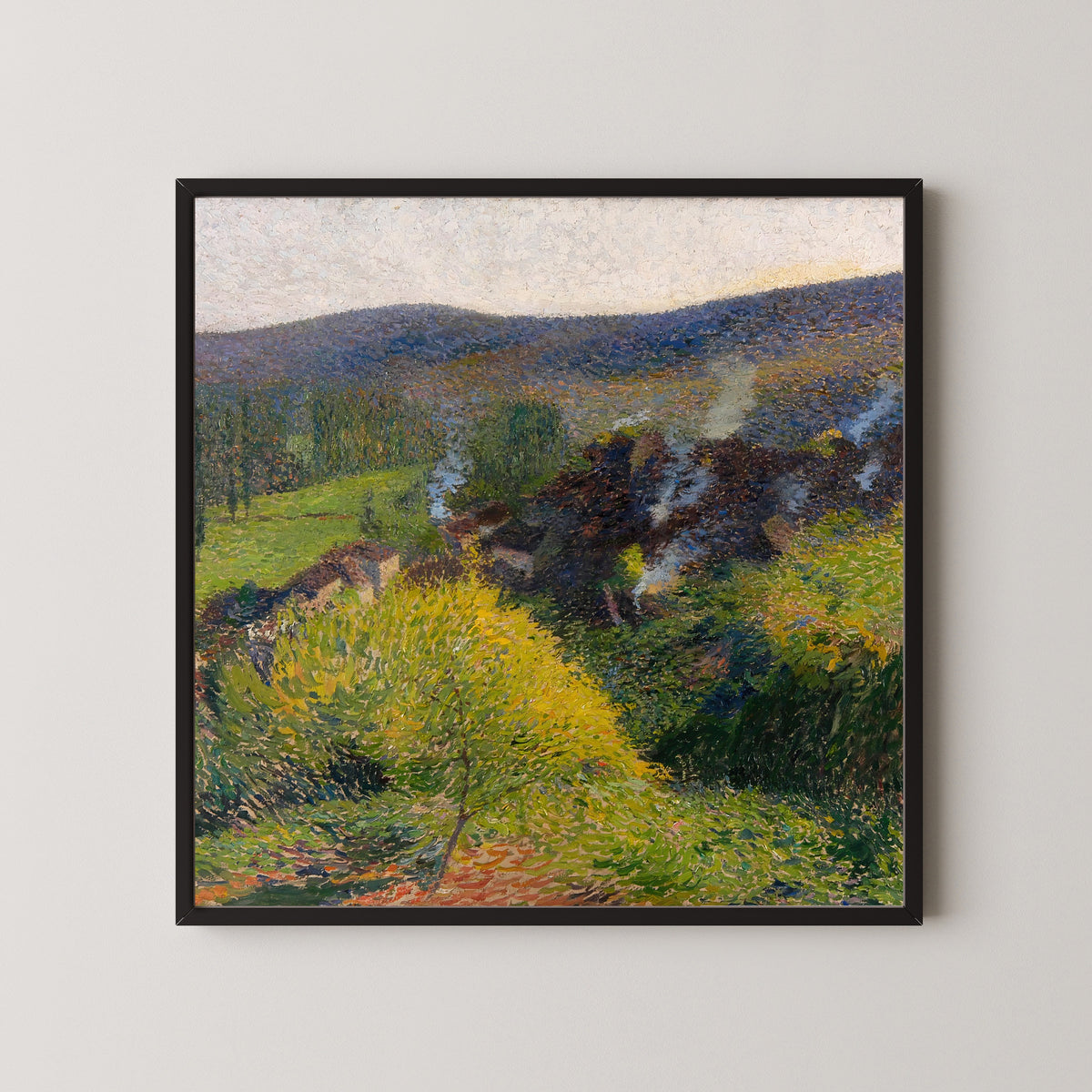 Henri Martin — Les Chaumières au soir | Pointillist Landscape Print