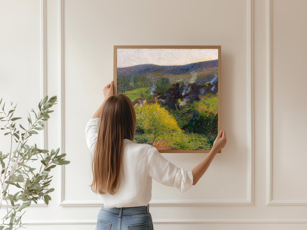 Henri Martin — Les Chaumières au soir | Pointillist Landscape Print