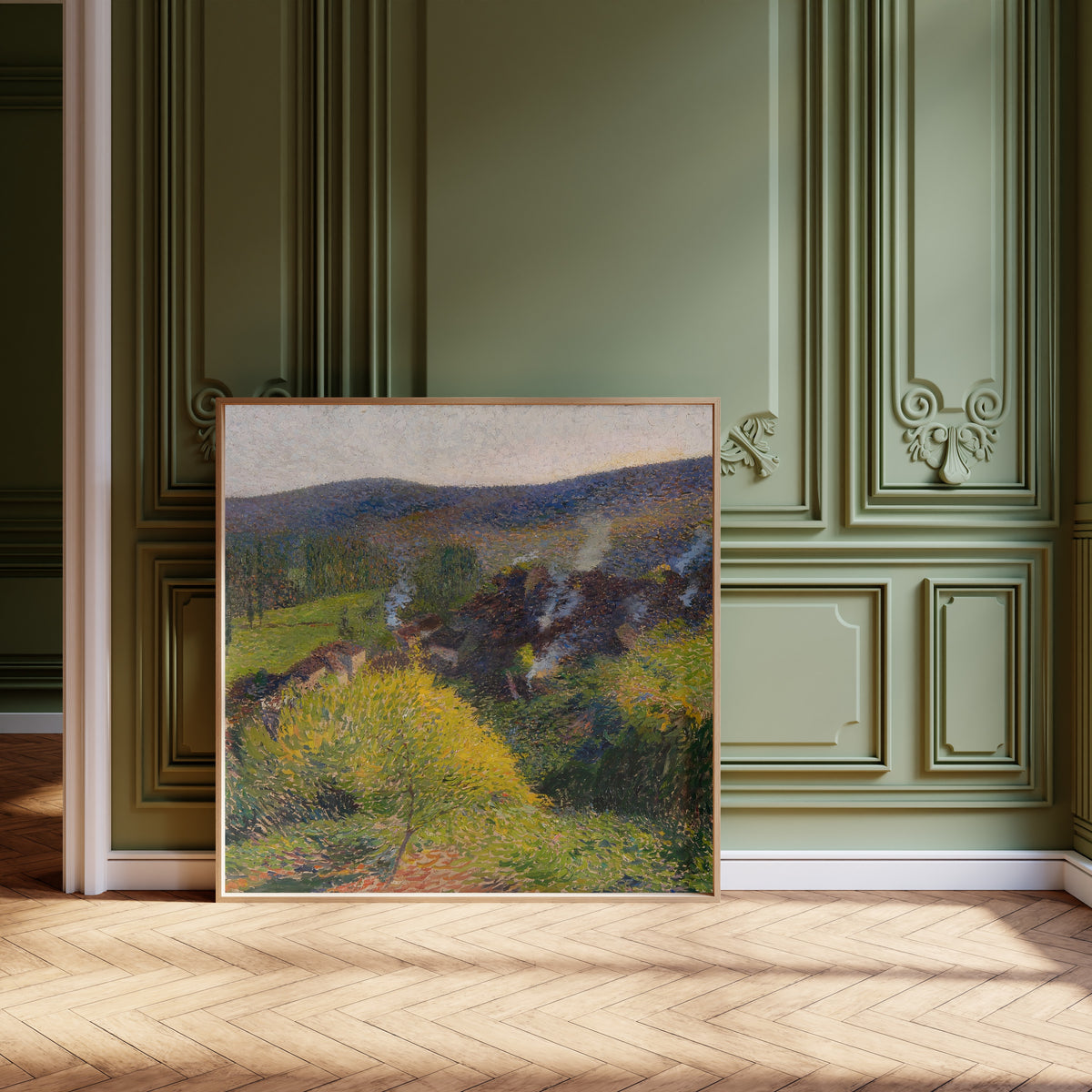 Henri Martin — Les Chaumières au soir | Pointillist Landscape Print