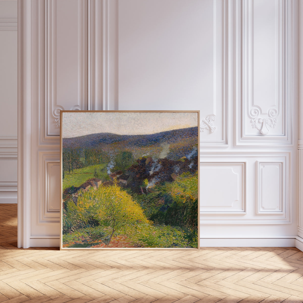 Henri Martin — Les Chaumières au soir | Pointillist Landscape Print