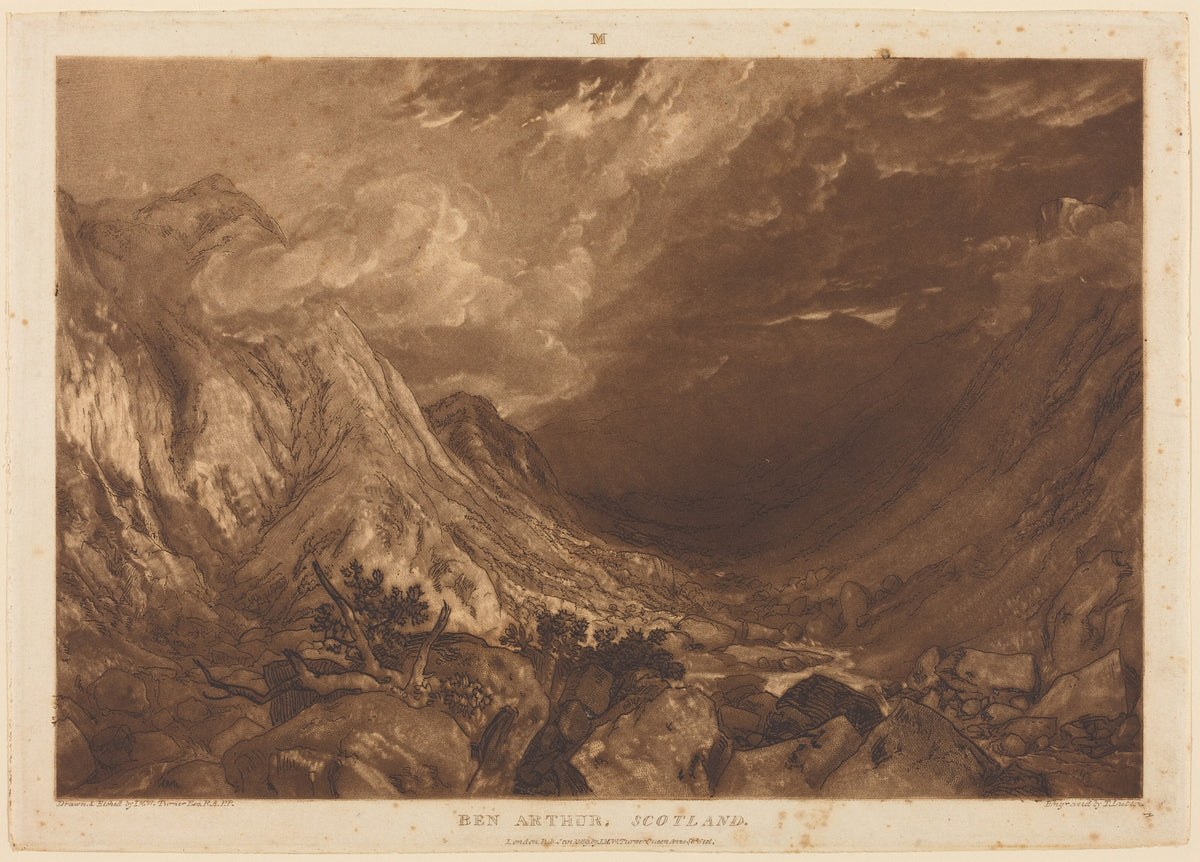 J.M.W. Turner — Liber Studiorum: Ben Arthur, Scotland | Mezzotint Print