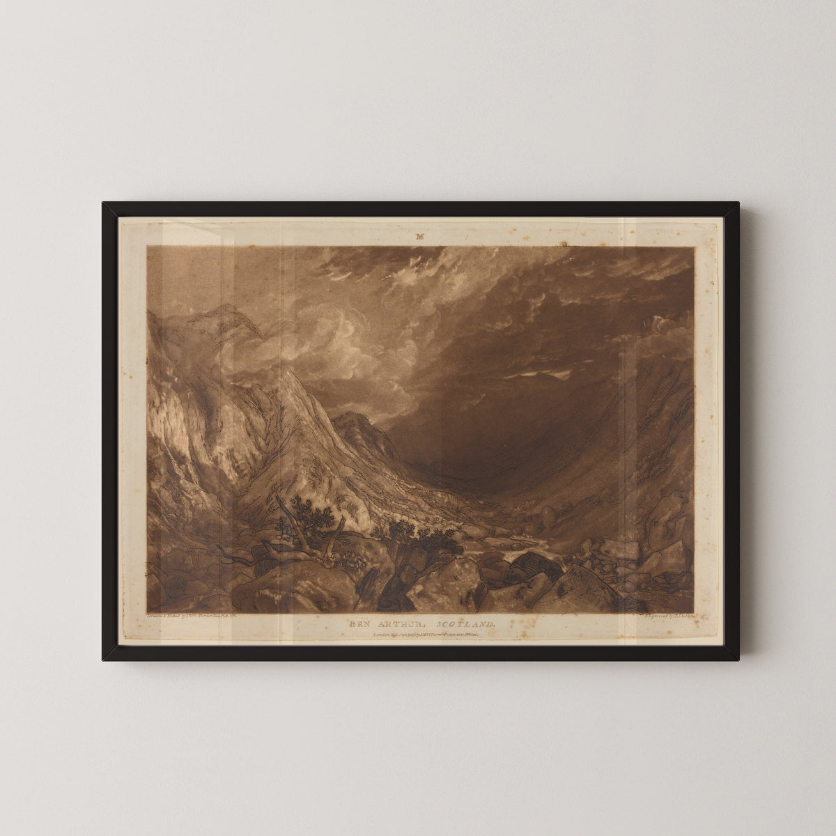J.M.W. Turner — Liber Studiorum: Ben Arthur, Scotland | Mezzotint Print